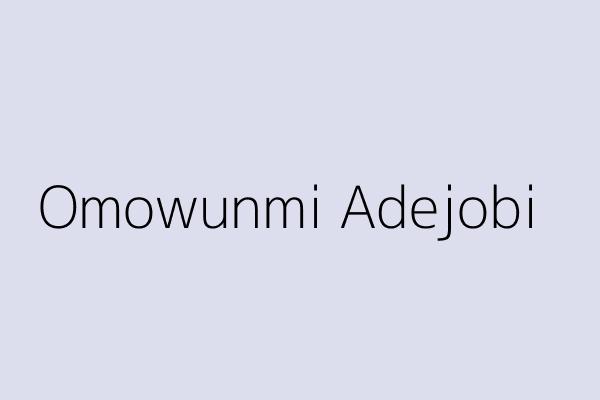 Omowunmi Adejobi